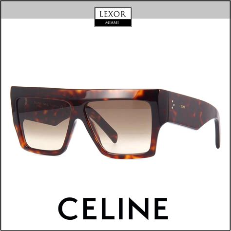 celine square sunglasses kim kardashian|CELINE CL40092I 52F Dark Havana Rectangle Sunglasses With .